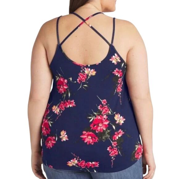Papermoon (2X) Basima Back Detail Knit Top Stitch Fix Strappy Casual V Neck Tank - Picture 4 of 12